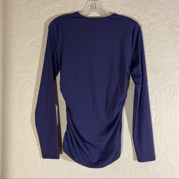 Theory Long-sleeve Travel Jersey Ruched Top Size Medium NWT - Picture 5 of 5